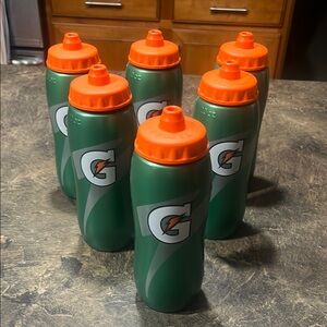 Gatorade Green and Orange Water Bottles